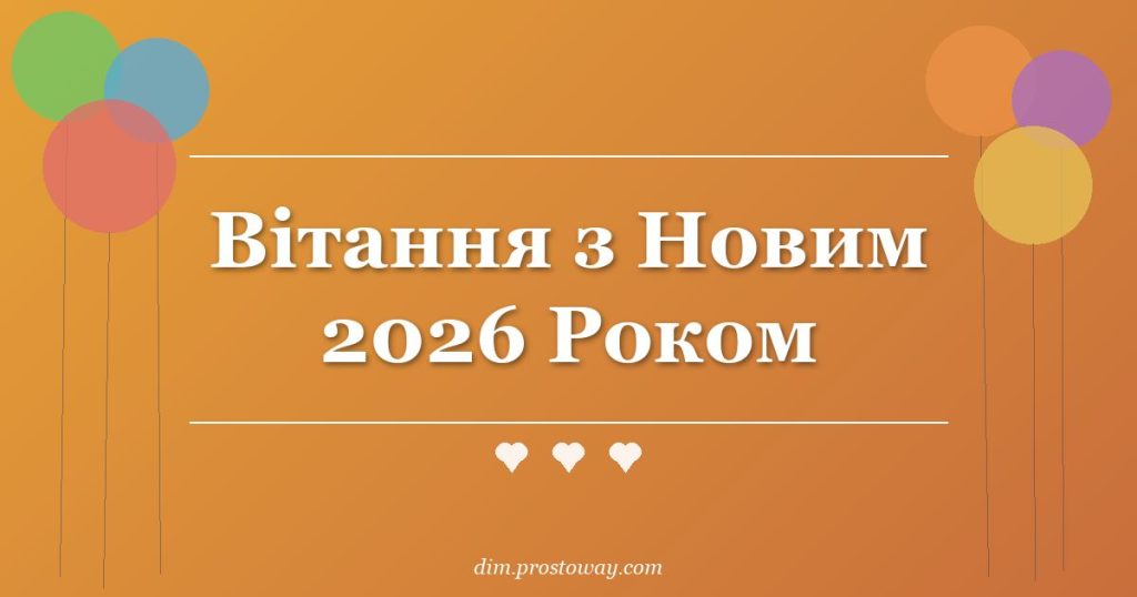 Вітання з Новим 2026 Роком